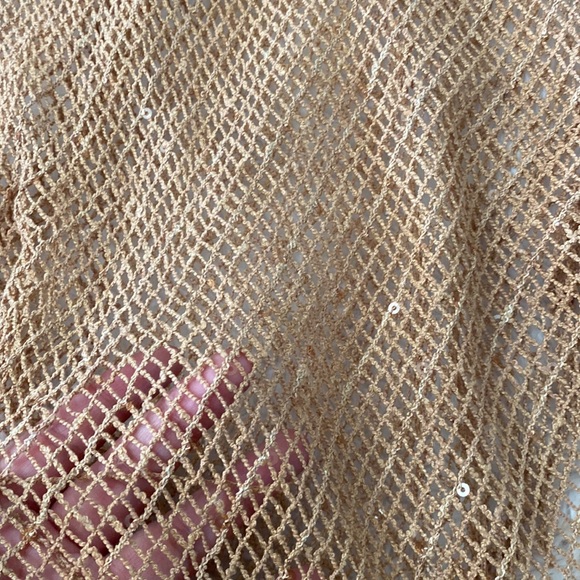 Sequined Neutral Poncho - Picture 3 of 7